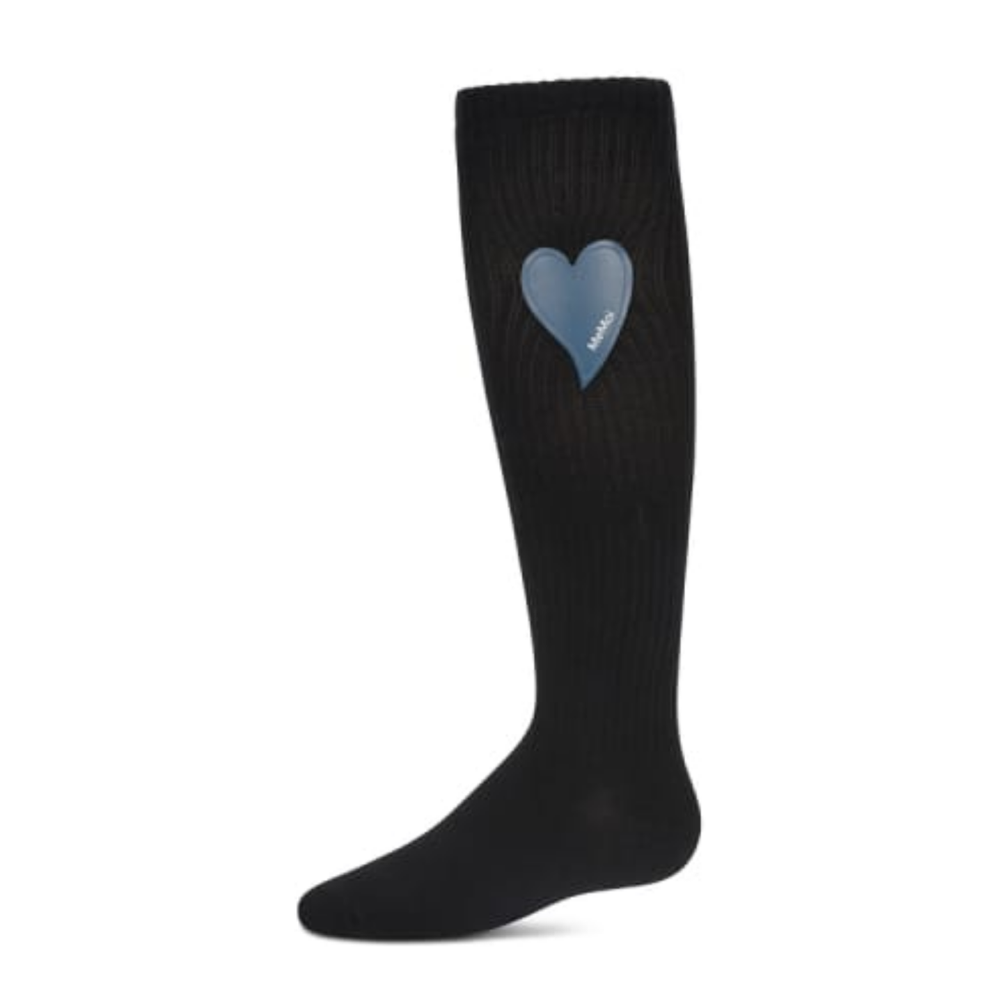 Memoi Heart Patch Knee High - Mkf-7135