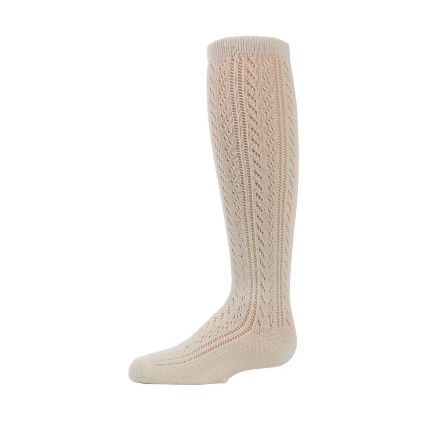 Memoi Open Work Leaves Knee High - Mkf-7006