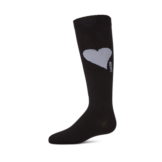 Memoi Single Heart Logo Knee High - MKF-7168