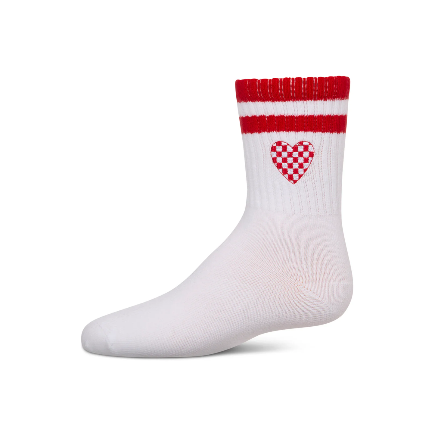 Memoi Checkered Heart Crew - MKF-6070