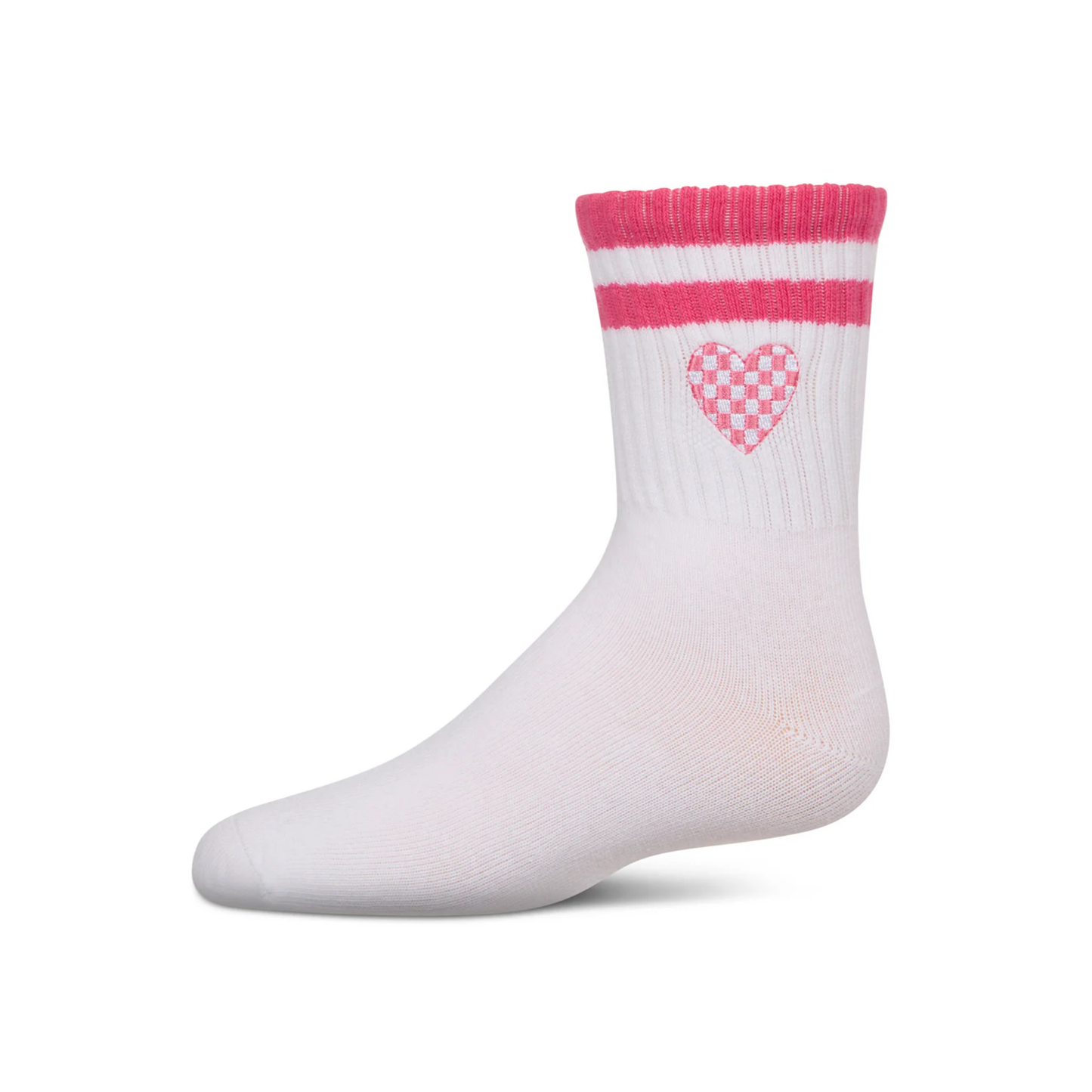 Memoi Checkered Heart Crew - MKF-6070