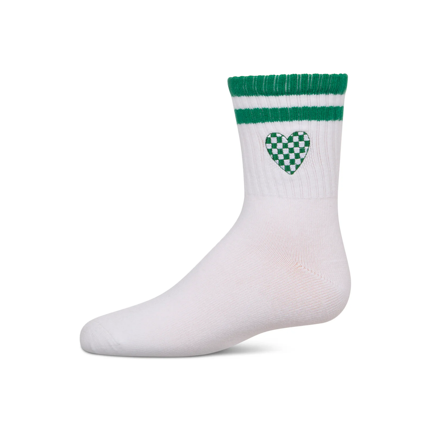 Memoi Checkered Heart Crew - MKF-6070