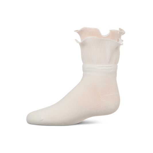 Memoi Dual Layer Ruffle Anklet - MKF-6077