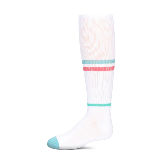 Memoi Girls Multi Colored Stripe Knee High Socks - Mkf-7153