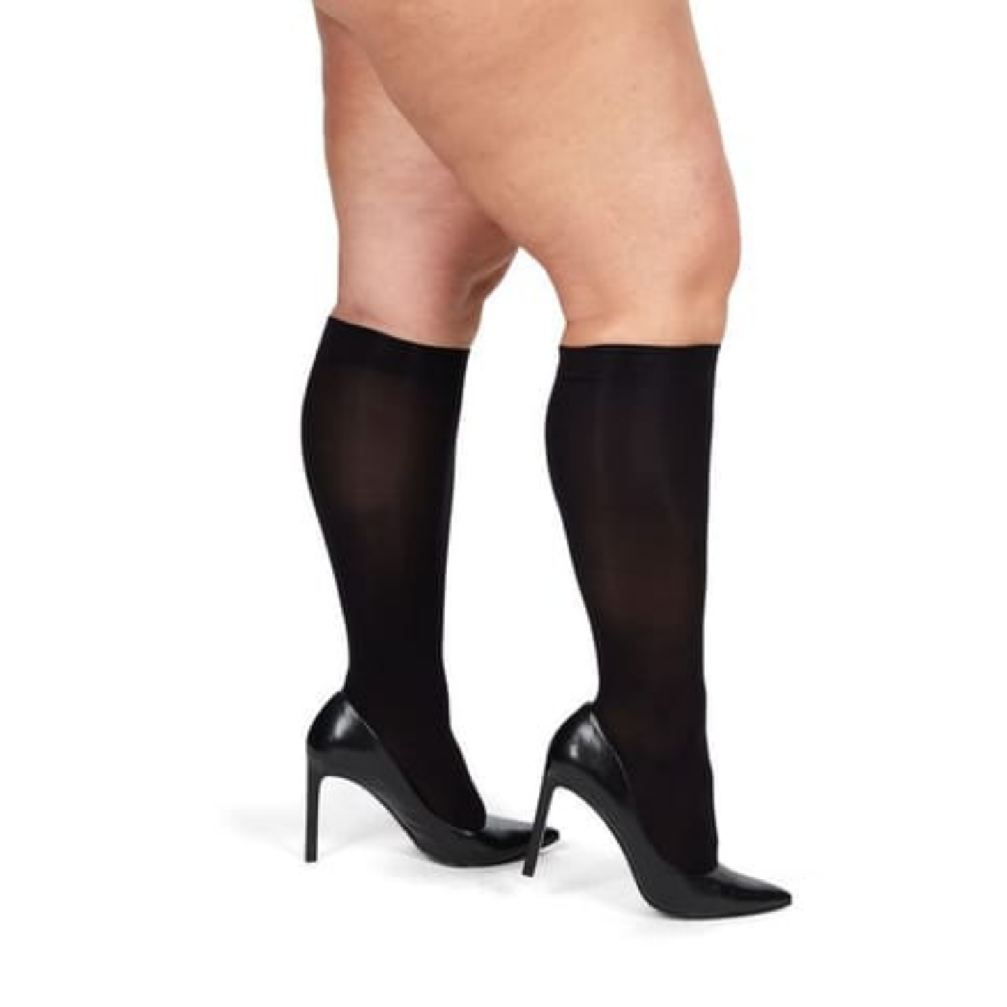 Memoi Womens 2 Pair Pack Microfiber Opaque Curvy Knee Highs - Mm-4636