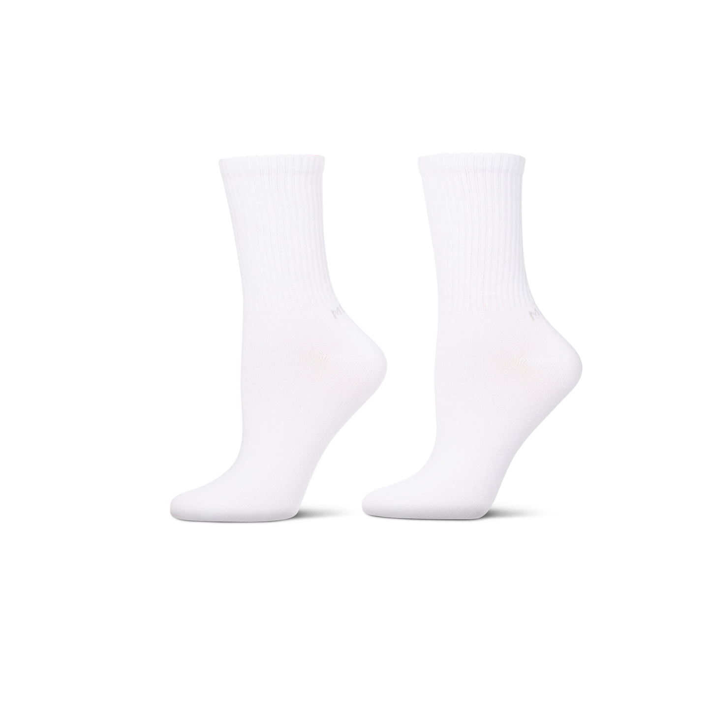 Memoi Womens 2 Pair Pack Thin Ribbed Crew Socks - Mo-612