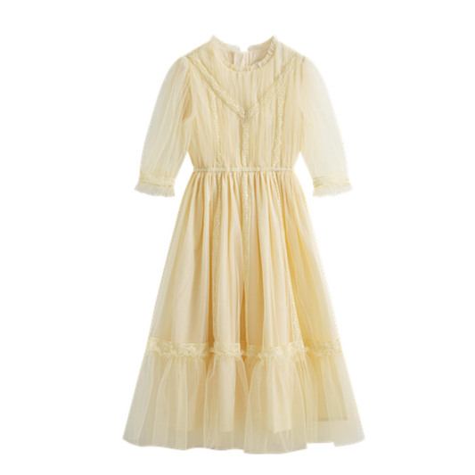 C'Era Una Volta Yellow Donna Pastel Dress