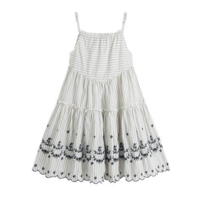 C'Era Una Volta Black Stripe Giulia Sleeveless  Dress