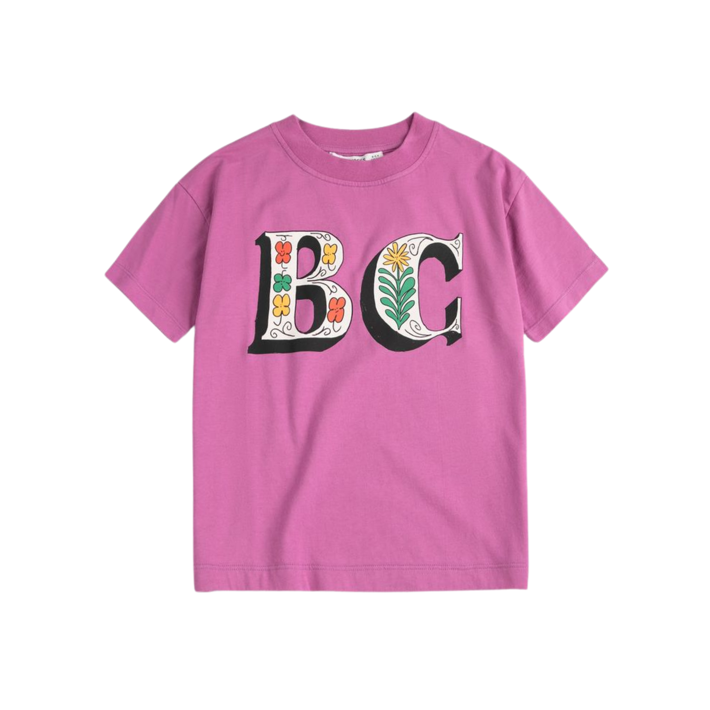 Bobo Choses Purple Spring Letters Short Sleeve Tee