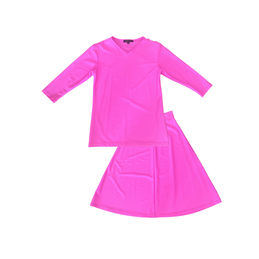 Jackie O' Neon Pink Cover Up Swim Set