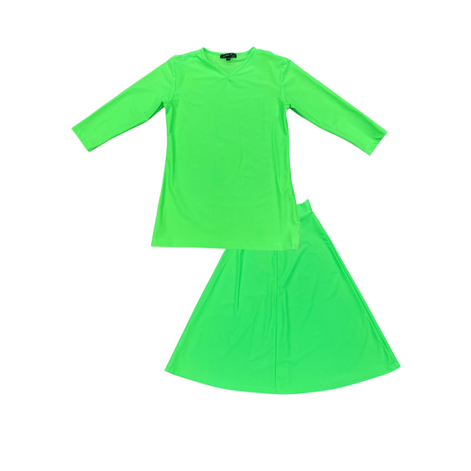 Jackie O' Neon Green Cover Up Swim Set