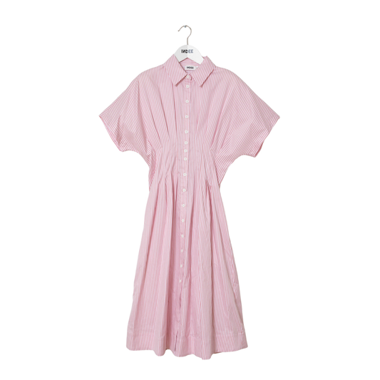 Indee Pink Valois Buttoned Midi Dress