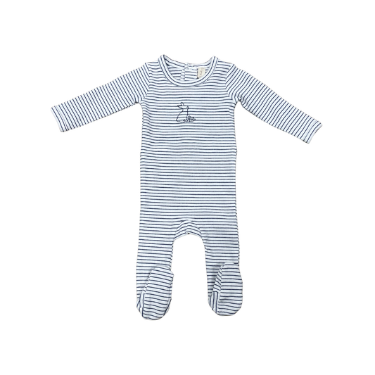 Bonjoy Navy/White Bunny Footie
