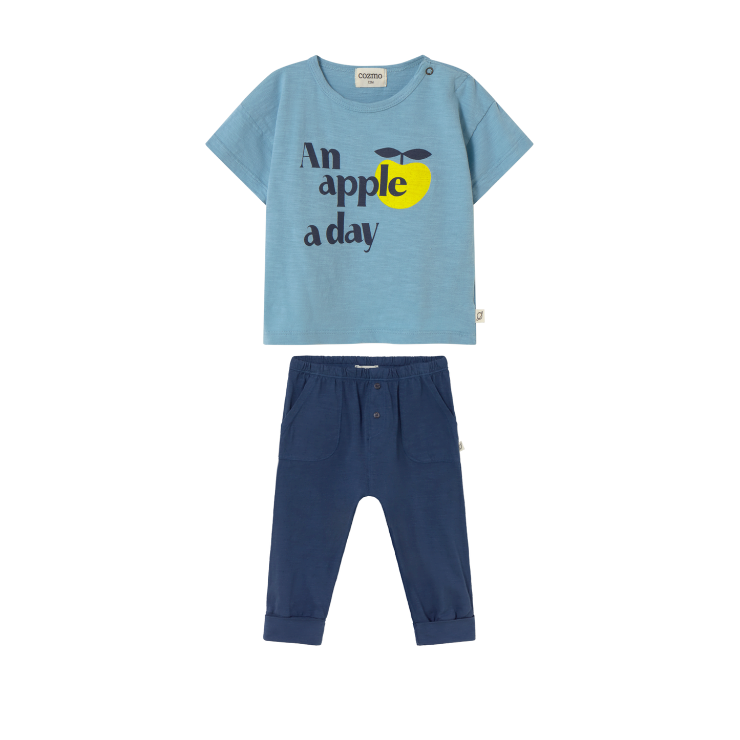 Cozmo Blue Bob `An Apple A Day` Leggings Set