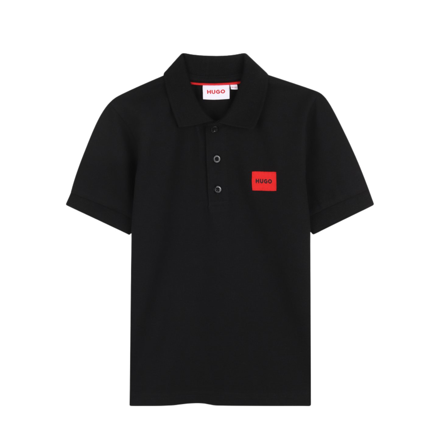 Hugo Black Pique Short-Sleeved Polo Shirt