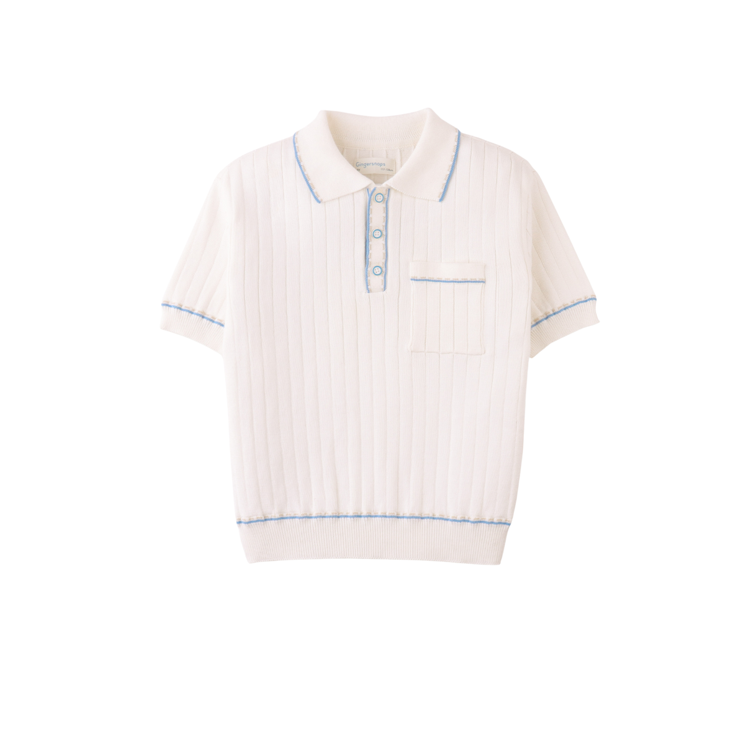 Gingersnaps Off White Reiner Short Sleeve Polo Shirt