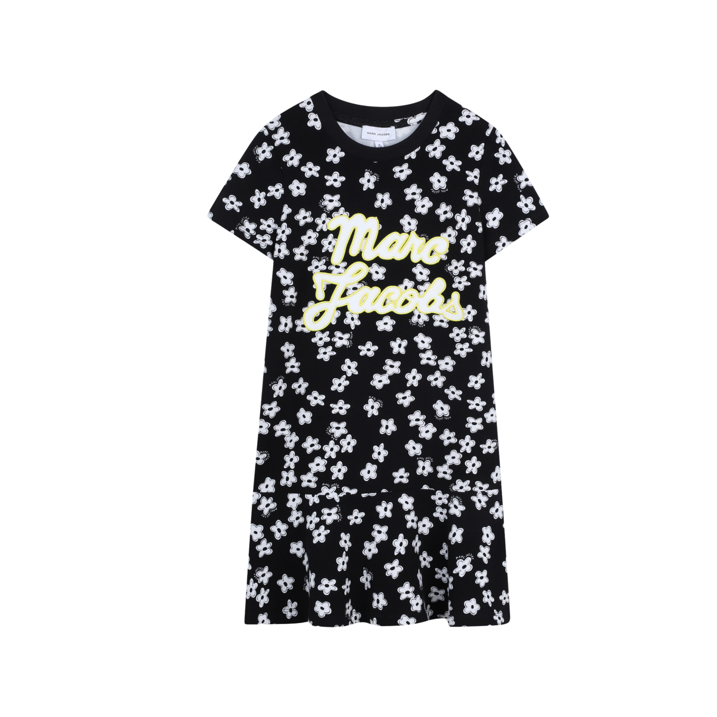 The Marc Jacobs Black Florals Short Sleeve Dress