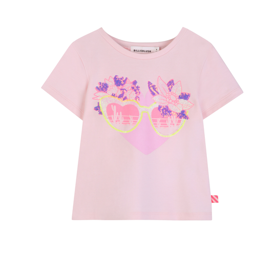 Billieblush Pink Pale Sunglasses Graphic T-Shirt
