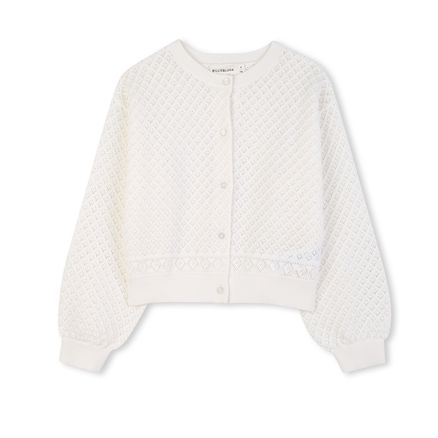 Billieblush White Knit Glitter Cardigan