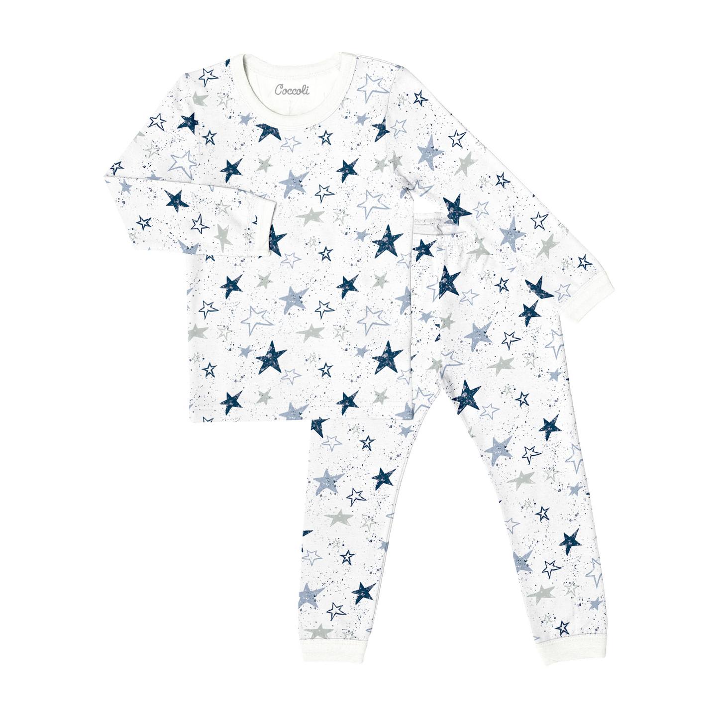 Coccoli Stars On Cream Long Sleeve Modal Pajama