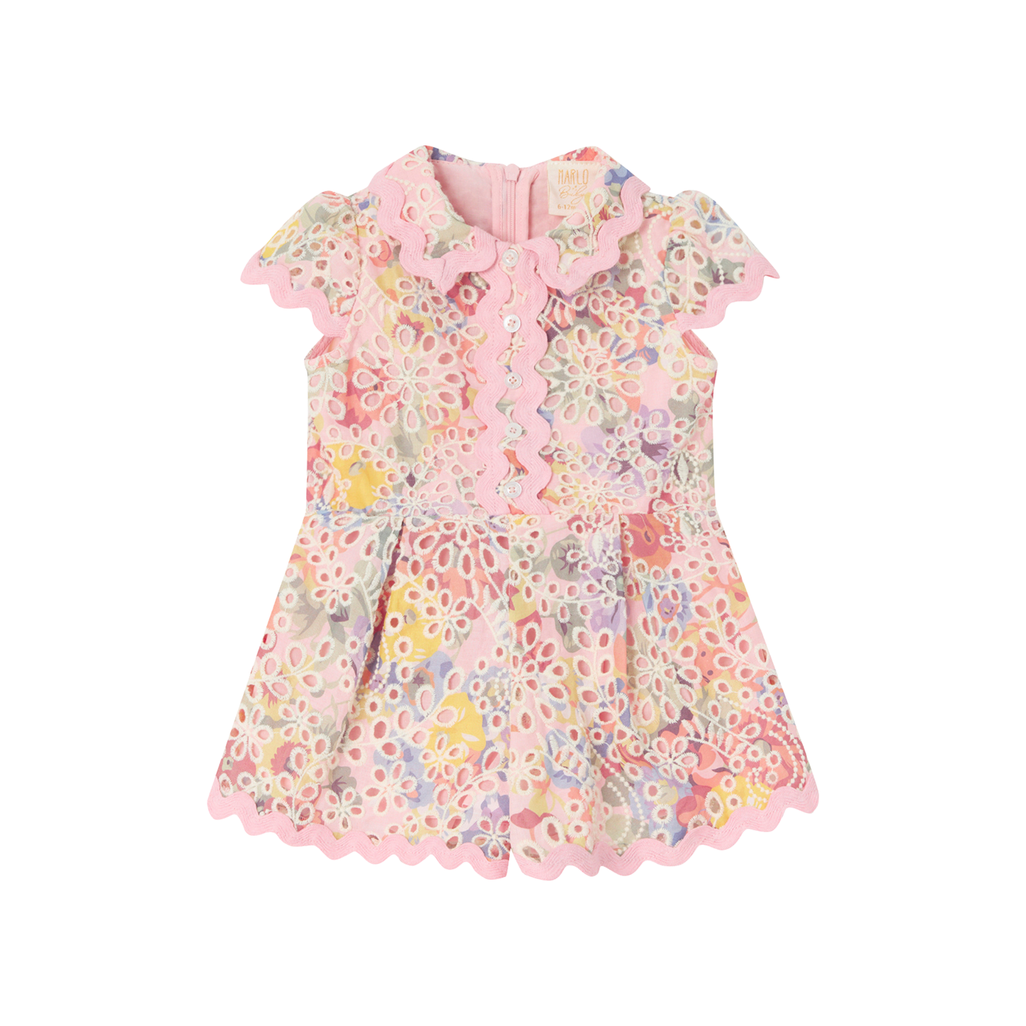 Marlo Kids Multi Alanna Embroidered Romper