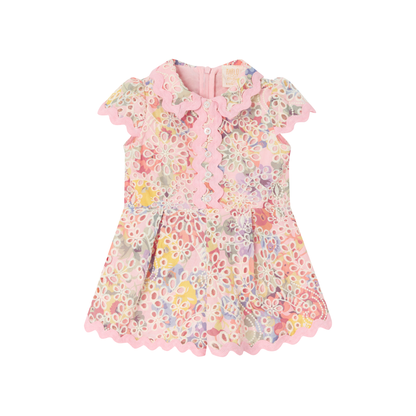 Marlo Kids Multi Alanna Embroidered Romper