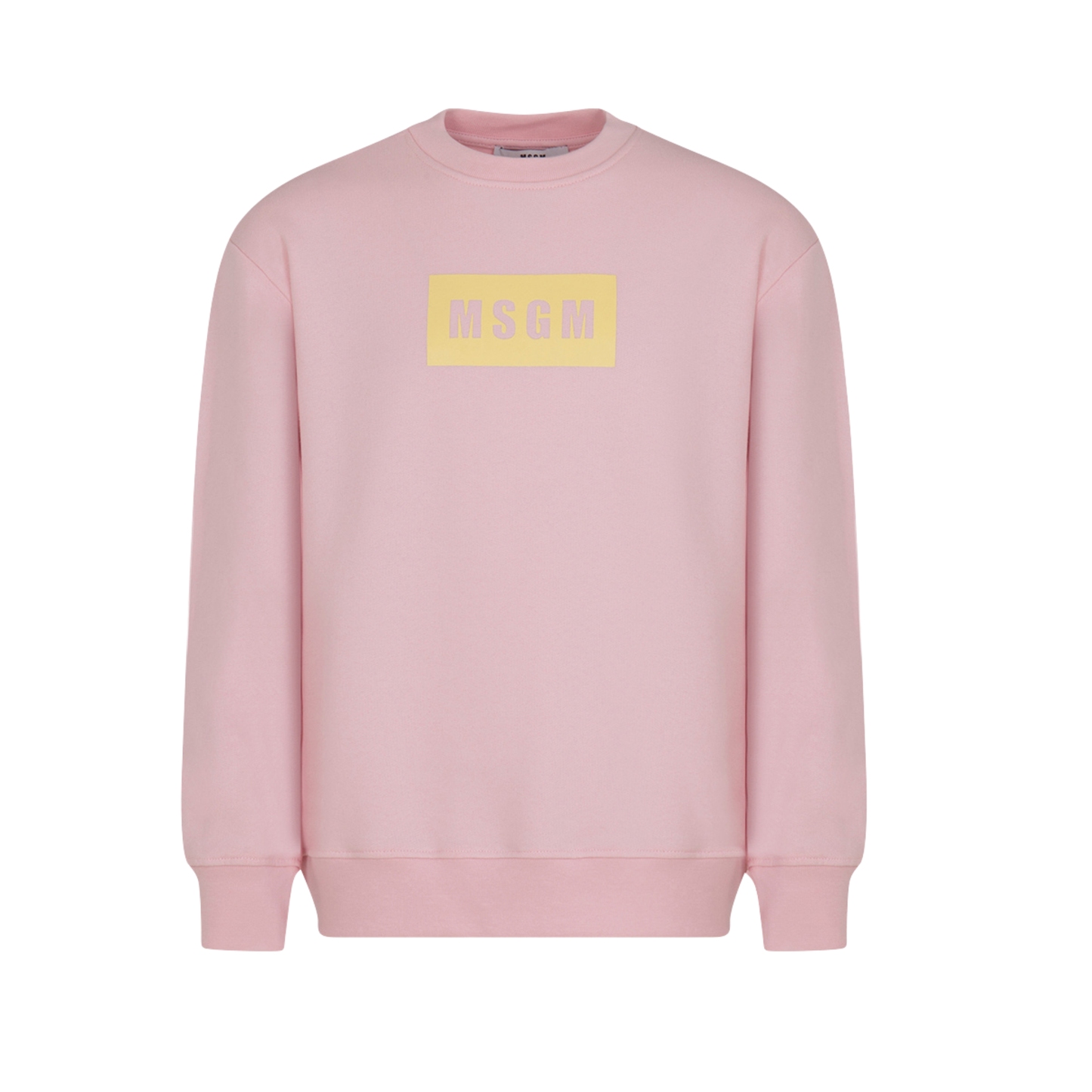 MSGM Pink Logo Long Sleeve Sweatshirt