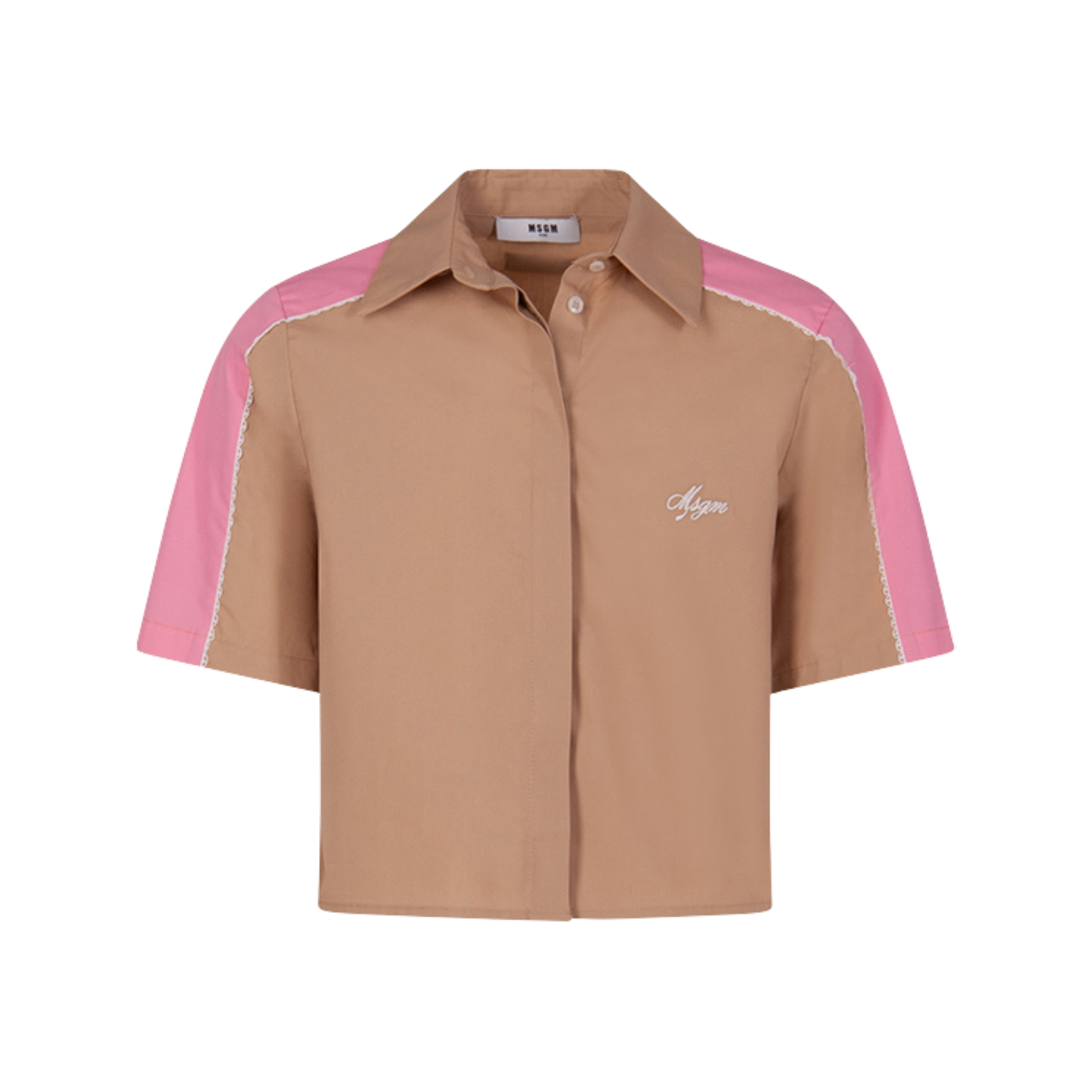 MSGM Sand/Pink Stripe Shirt