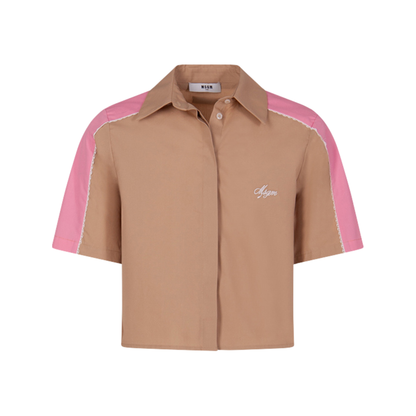 MSGM Sand/Pink Stripe Shirt