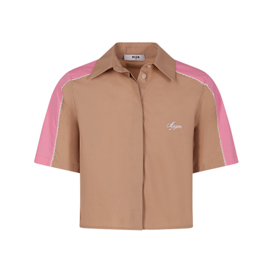 MSGM Sand/Pink Stripe Shirt