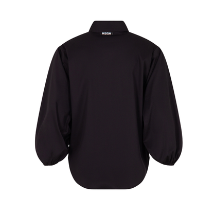 MSGM Black Structured Puff Sleeve Shirt