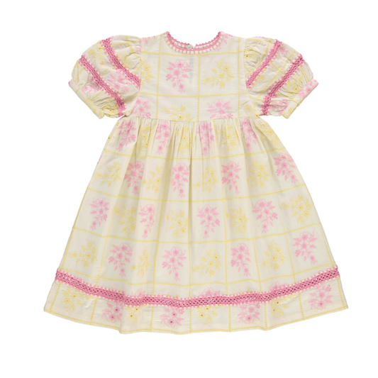Bebe Organic Patchwork Embroidery Alba Dress