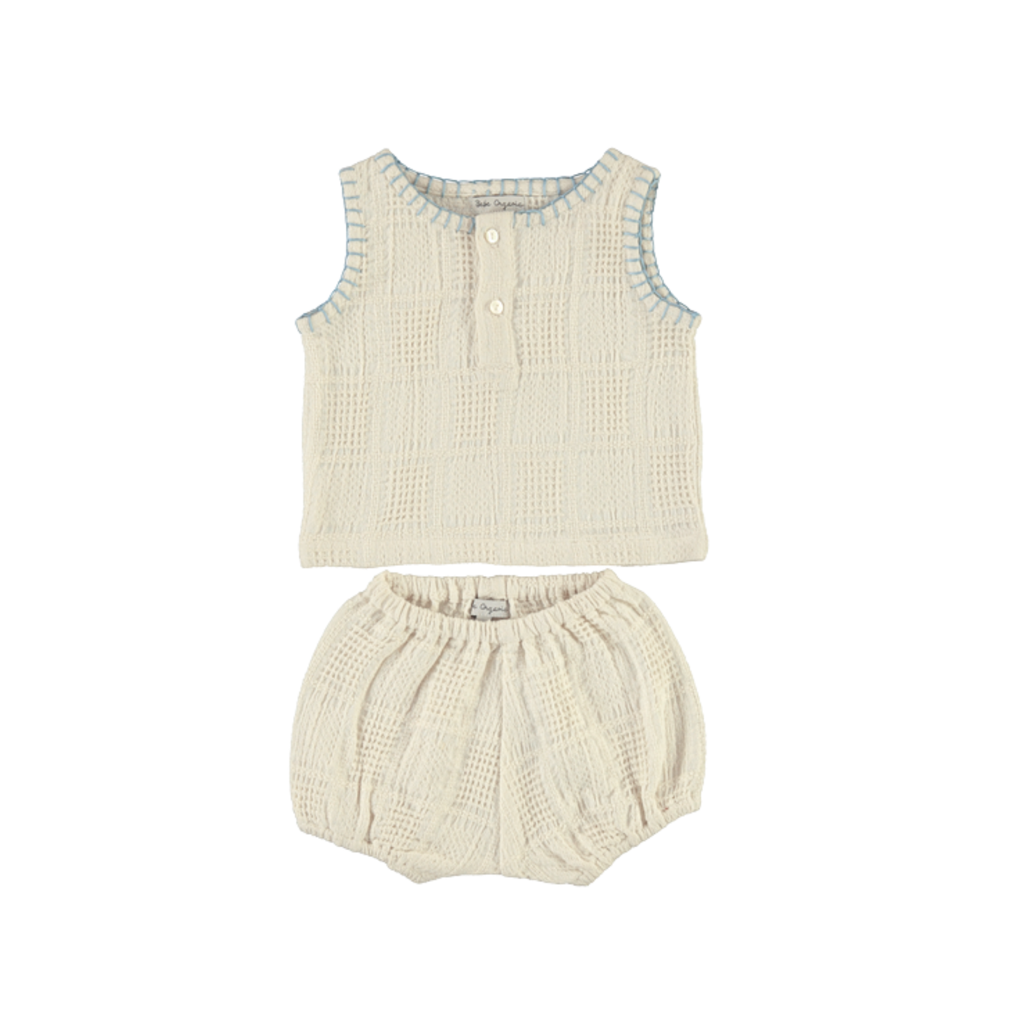 Bebe Organic Natural Squares Sky Baby Set