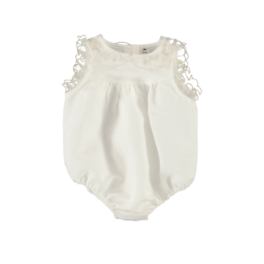 Bebe Organic Embroidered Tulle Lou-Anne Romper