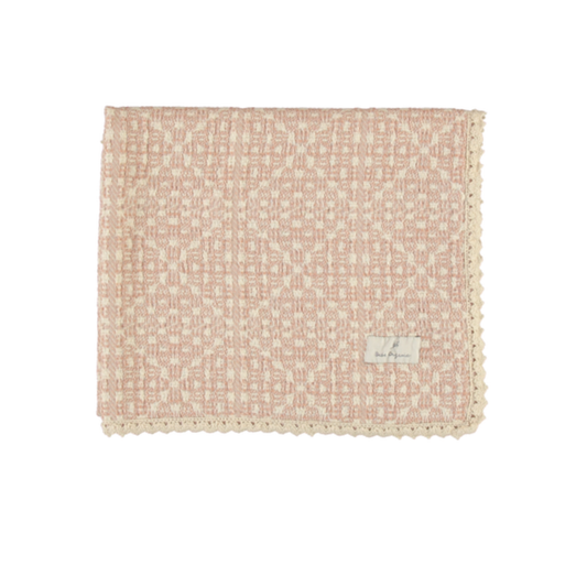 Bebe Organic Crochet Faded Rose Crochet Blanket