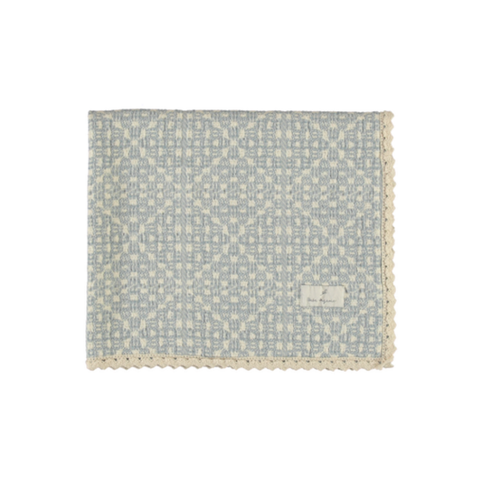 Bebe Organic Crochet Sky Blue Crochet Blanket