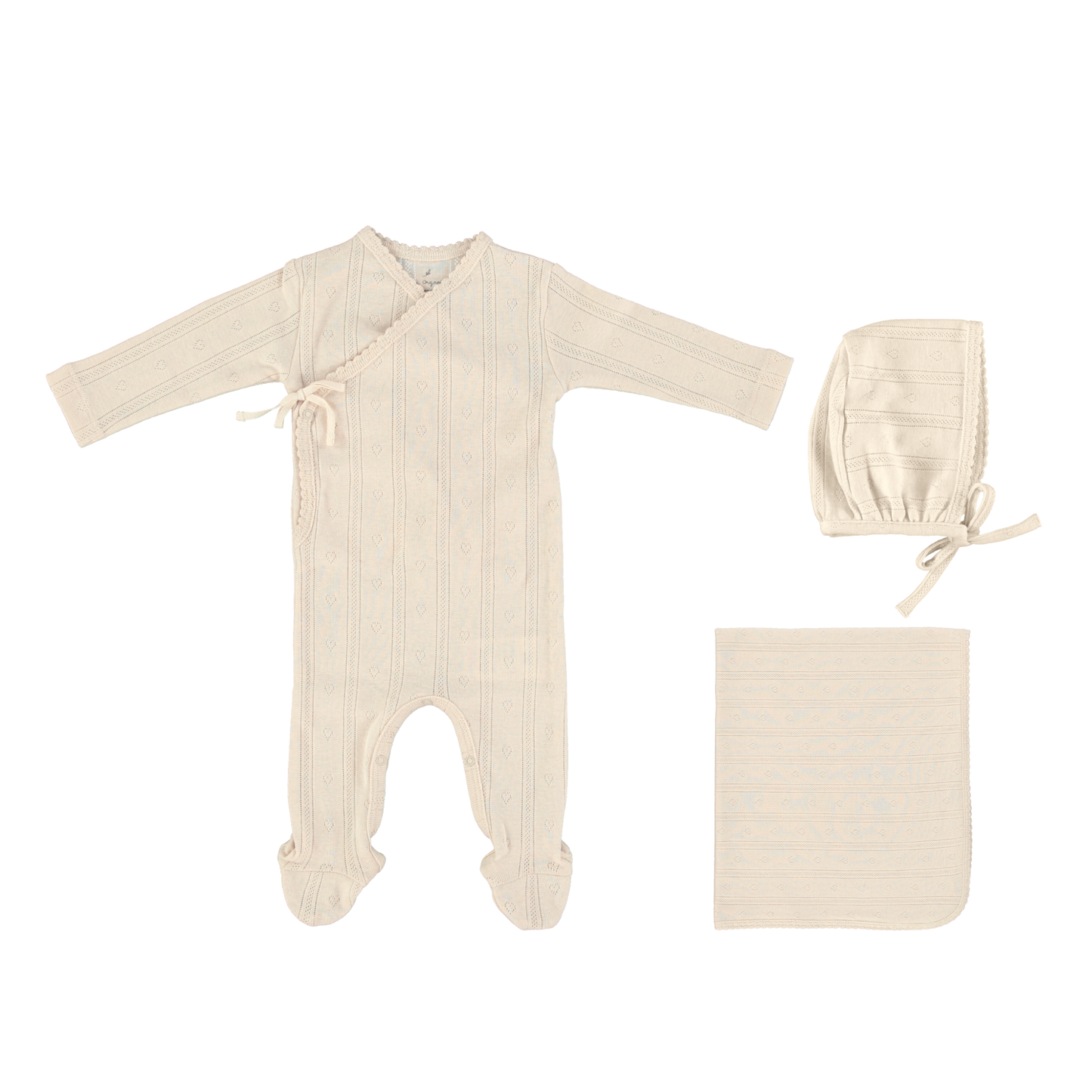Bebe Organic Neutral Bebe Wrap Footie With Bonnet