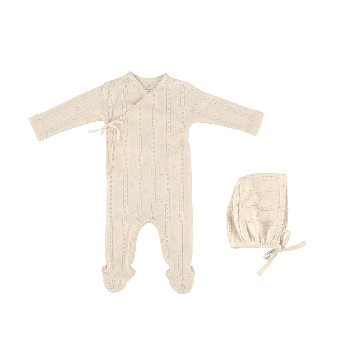 Bebe Organic Neutral Bebe Wrap Footie With Bonnet