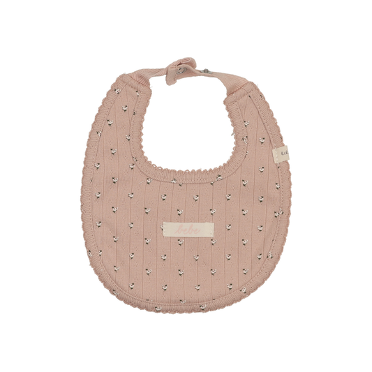 Lilette Dusty Pink Floret Print Bib