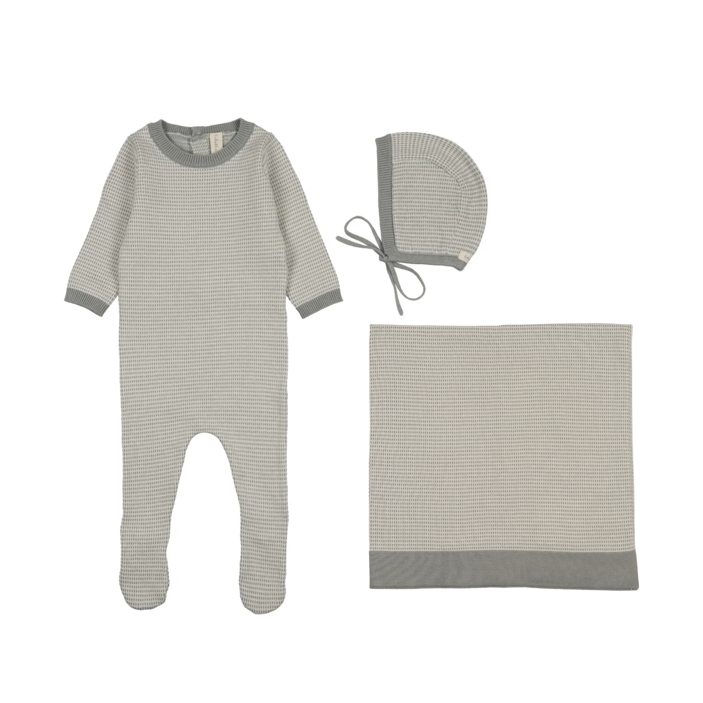 Lilette Two Tone Knit Footie Set