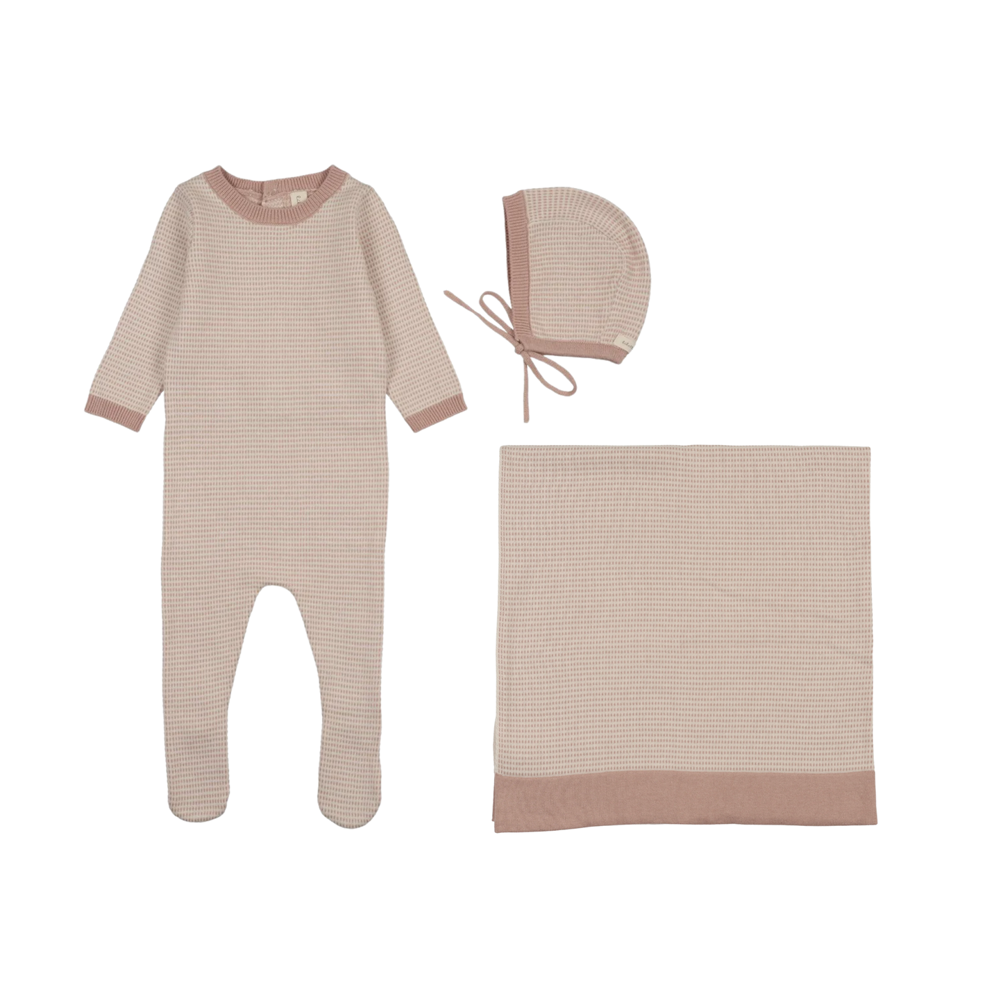Lilette Two Tone Knit Footie Set