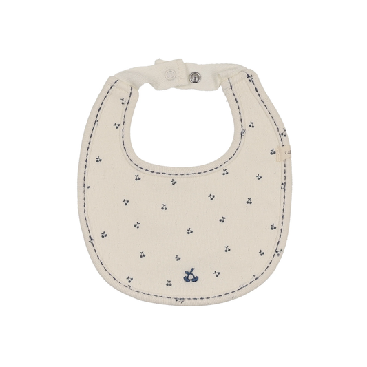 Lilette Cream/Blue Cherry Pointelle Bib