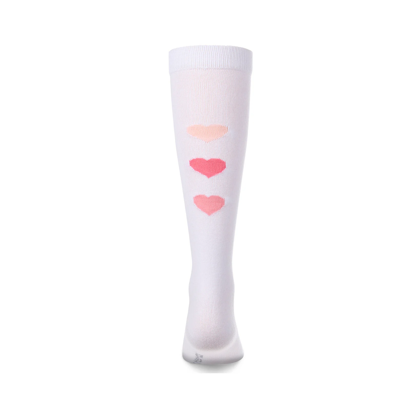 Memoi Pink Triple Heart Knee High