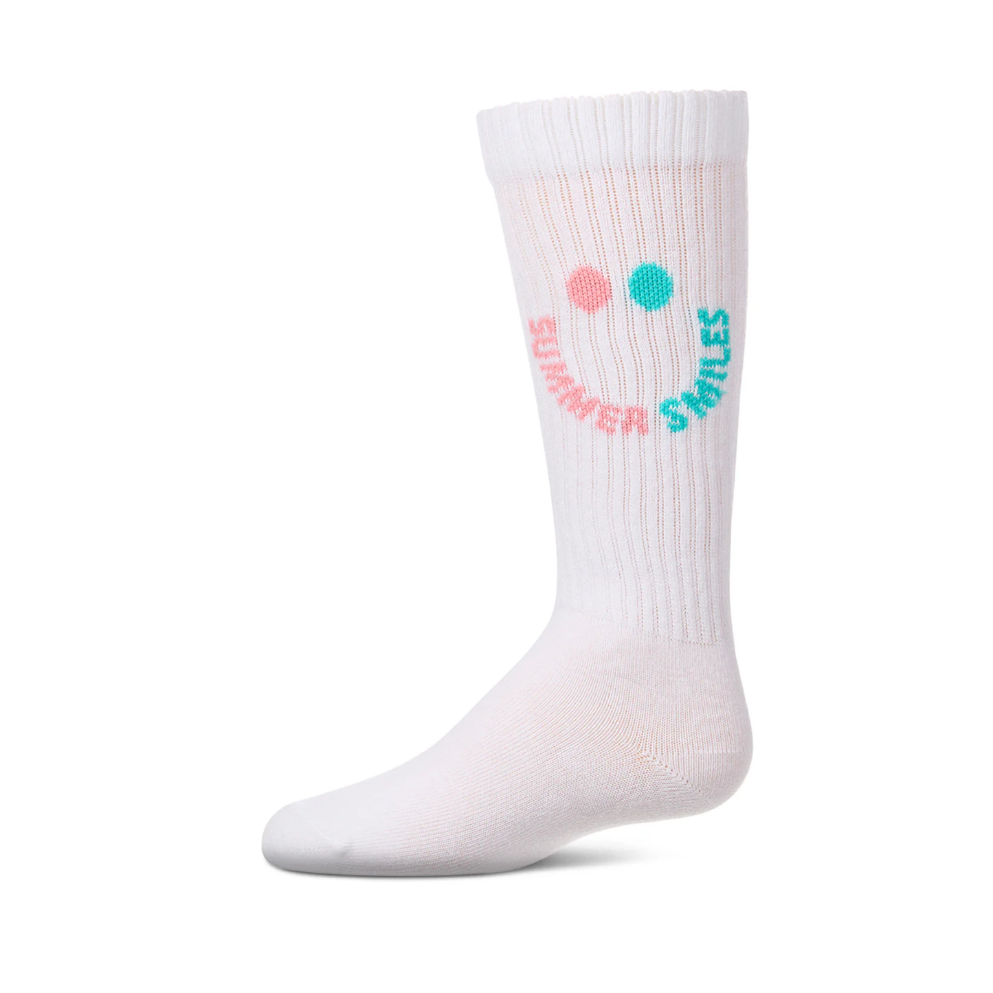 Memoi White Summer Smile Knee High