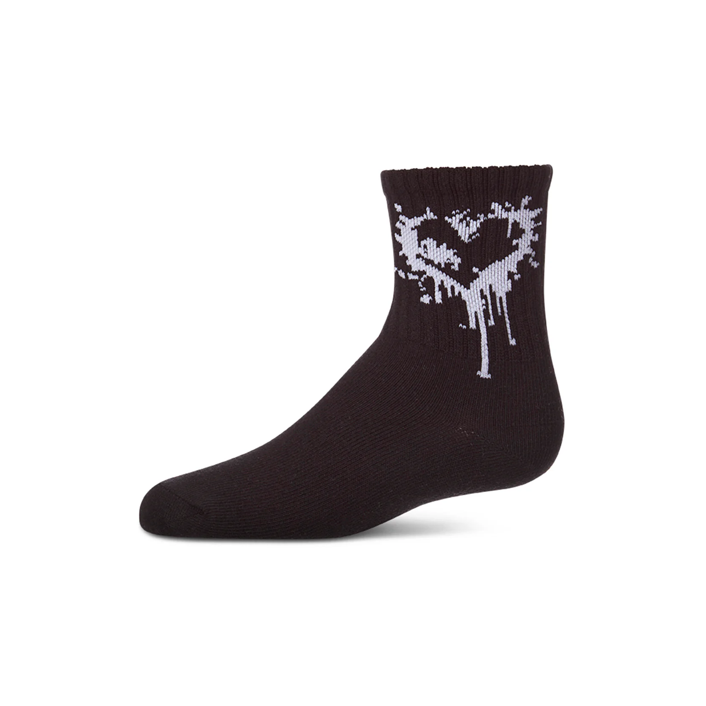 Memoi Black Dripping Heart Crew