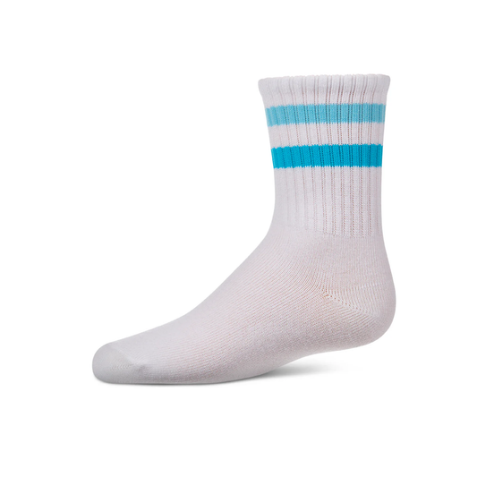 Memoi Blue Double Stripe Crew