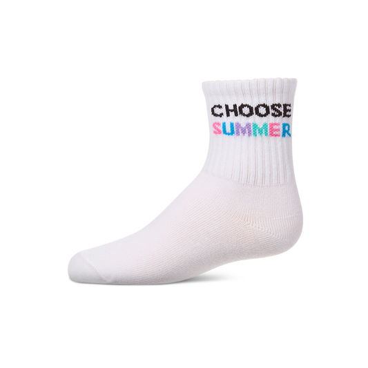 Memoi White Choose Summer Crew