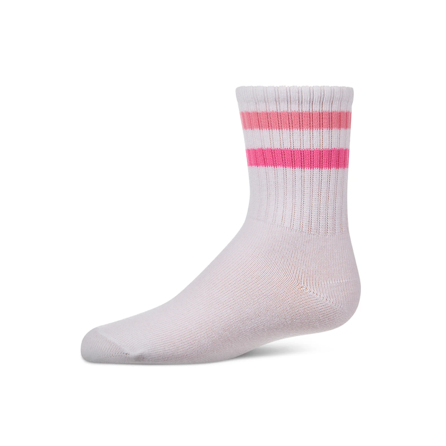 Memoi Pink Double Stripe Crew