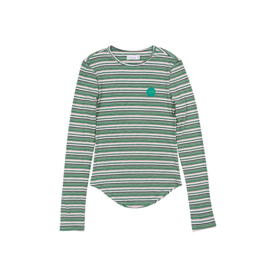Luna Mae Green Ella Long Sleeve Top