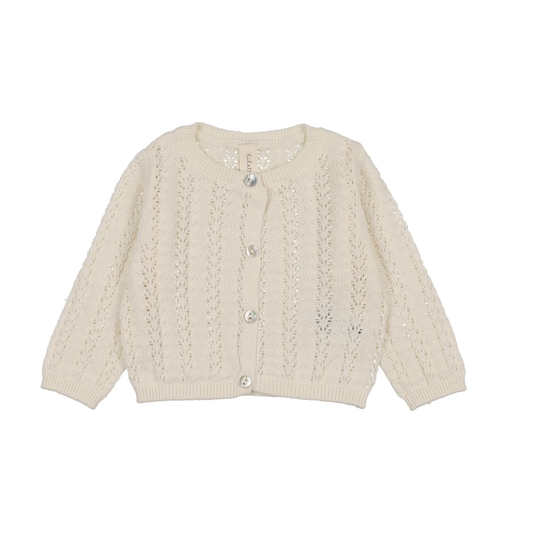 Lilette Cream Crochet Knit Shrug